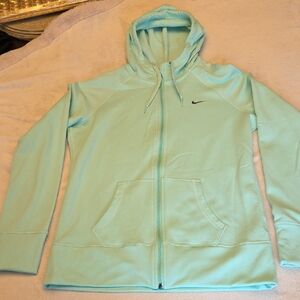 EUC Women's Nike Therma-Fit Seafoam Green Full-Zip Hoodie. Size L